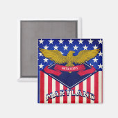 Aimant Drapeau du Maryland USA (Recto/Verso)