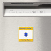Aimant Drapeau du Massachusetts (In Situ (Lave-vaisselle))