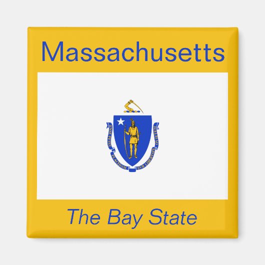 Aimant Drapeau du Massachusetts (Devant)