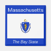 Aimant Drapeau du Massachusetts (Devant)