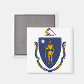 Aimant Drapeau du Massachusetts (Recto/Verso)