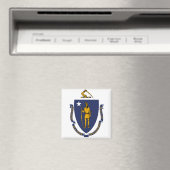 Aimant Drapeau du Massachusetts (In Situ (Lave-vaisselle))