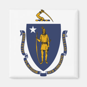 Aimant Drapeau du Massachusetts
