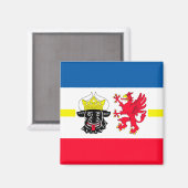 Aimant Drapeau du Mecklembourg-Poméranie occidentale (Recto/Verso)