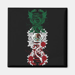 Aimant Drapeau du Mexique fierté mexicaine racines mexica