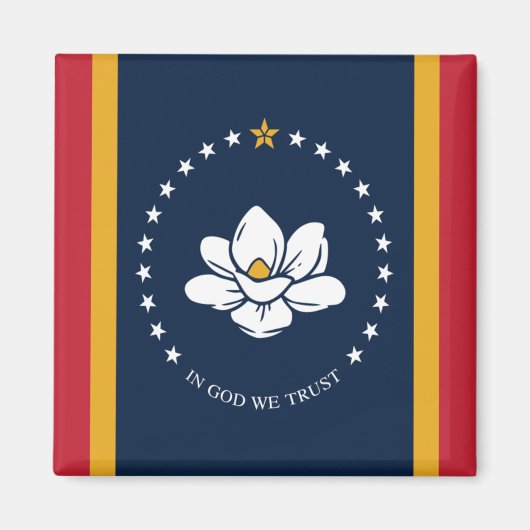 Aimant Drapeau du Mississippi (Devant)