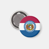 Aimant Drapeau du Missouri États-Unis (Recto/Verso)