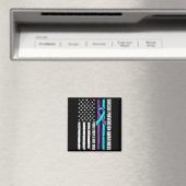 Aimant Drapeau du Mois de la sensibilisation à la prévent (In Situ (Lave-vaisselle))