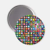 Aimant Drapeau du monde (Recto/Verso)