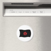 Aimant Drapeau du Mouvement Anarchiste (In Situ (Lave-vaisselle))
