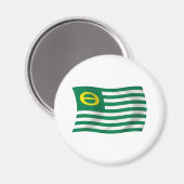Aimant Drapeau du Mouvement Écologique (Recto/Verso)
