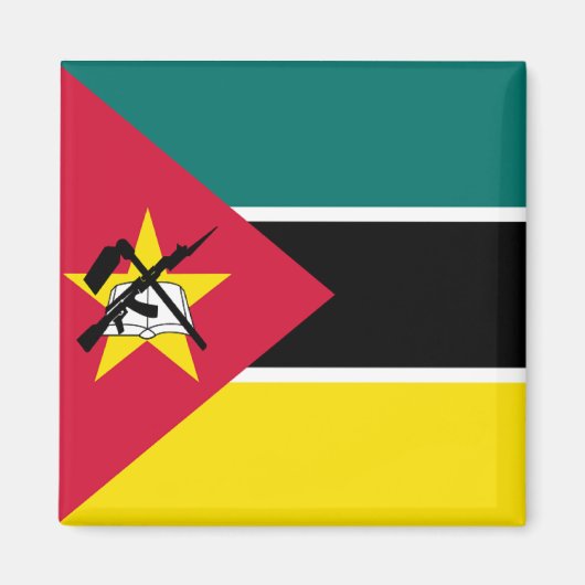 Aimant Drapeau du Mozambique (Devant)