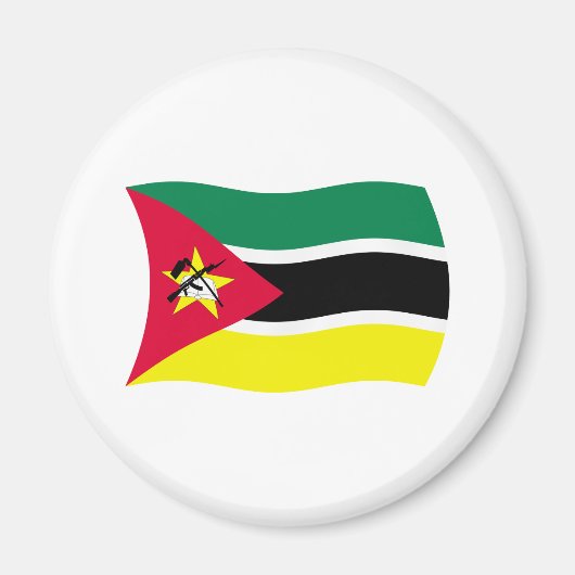 Aimant Drapeau du Mozambique (Devant)