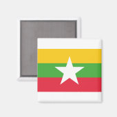 Aimant Drapeau du Myanmar (Recto/Verso)