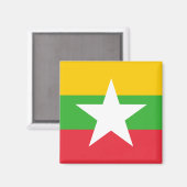 Aimant Drapeau du Myanmar (Recto/Verso)