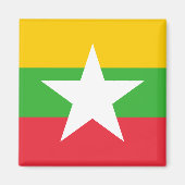 Aimant Drapeau du Myanmar (Devant)