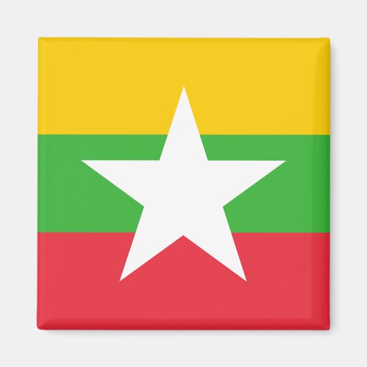 Aimant Drapeau du Myanmar (Devant)