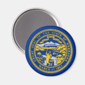 Aimant Drapeau du Nebraska (Recto/Verso)