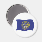 Aimant Drapeau du Nebraska (Recto/Verso)