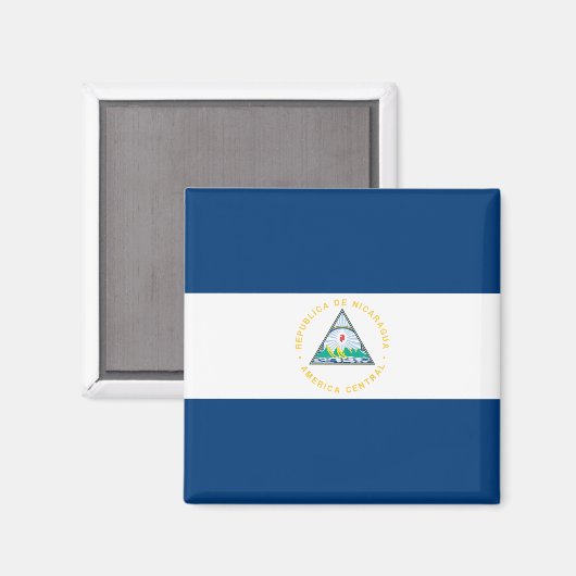 Aimant Drapeau du Nicaragua (Recto/Verso)
