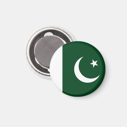 Aimant Drapeau du Pakistan (Recto/Verso)