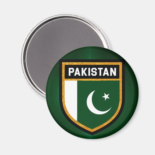 Aimant Drapeau du Pakistan (Recto/Verso)