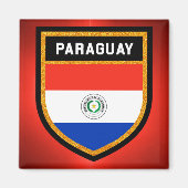 Aimant drapeau du Paraguay (Devant)
