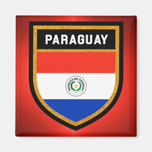 Aimant drapeau du Paraguay (Devant)