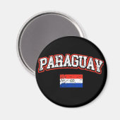 Aimant drapeau du Paraguay (Recto/Verso)