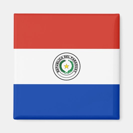 Aimant Drapeau du Paraguay (Paraguay) (Devant)