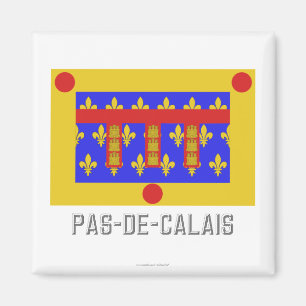Aimant Drapeau du Pas-de-Calais avec nom