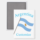 Aimant Drapeau du pays Argentine Thunder_Cove (Recto/Verso)