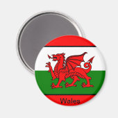 Aimant Drapeau du Pays de Galles (Recto/Verso)
