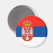 Aimant drapeau du pays de la serbie symbole nom (Recto/Verso)