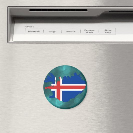 Aimant Drapeau du pays d'Islande (In Situ (Lave-vaisselle))