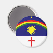 Aimant Drapeau du Pernambuco, Brésil (Recto/Verso)