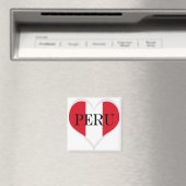 Aimant Drapeau du Pérou Pabellón Nacional coeur (In Situ (Lave-vaisselle))