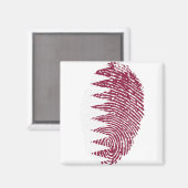 Aimant Drapeau du Qatar empreintes digitales Identité du  (Recto/Verso)
