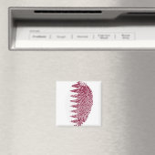 Aimant Drapeau du Qatar empreintes digitales Identité du  (In Situ (Lave-vaisselle))