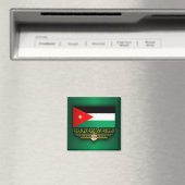 Aimant Drapeau du Royaume de Jordanie (arabe) (In Situ (Lave-vaisselle))