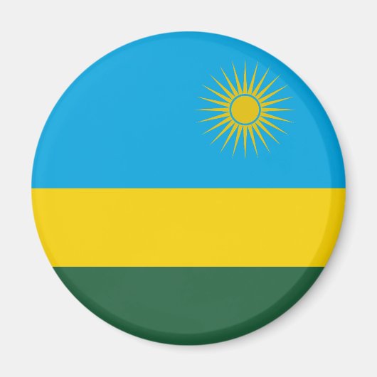 Aimant Drapeau du Rwanda (Devant)