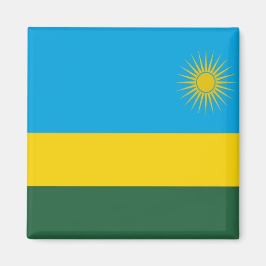 Aimant Drapeau du Rwanda (Devant)