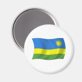 Aimant Drapeau du Rwanda (Recto/Verso)