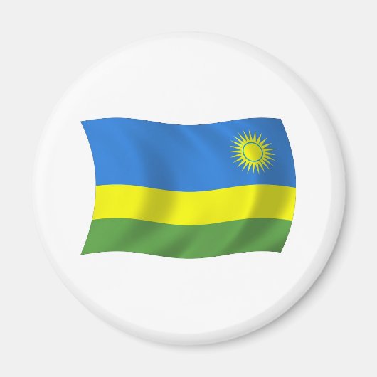 Aimant Drapeau du Rwanda (Devant)