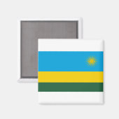Aimant Drapeau du Rwanda (Recto/Verso)