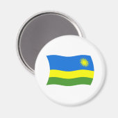 Aimant Drapeau du Rwanda (Recto/Verso)