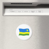 Aimant Drapeau du Rwanda (In Situ (Lave-vaisselle))