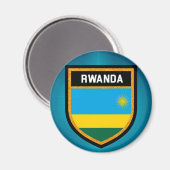 Aimant Drapeau du Rwanda (Recto/Verso)
