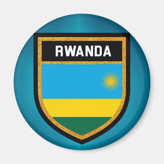 Aimant Drapeau du Rwanda (Devant)