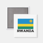 Aimant Drapeau du Rwanda (Recto/Verso)